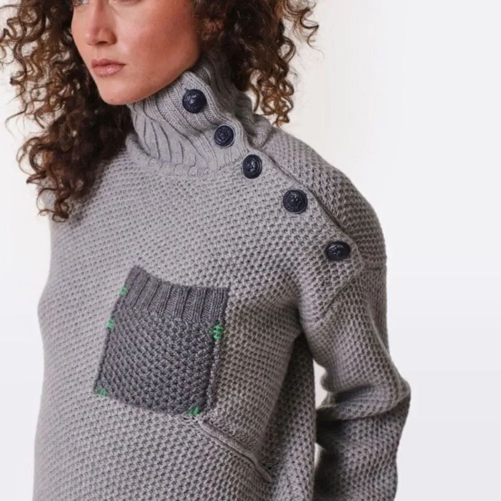 $998 Zadig & Voltaire Alma Pocket Cashmere Sweater Jumper Pullover NWT FLAWED - Picture 6 of 16